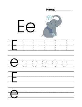Alphabet Tracing Letter E (Free) by TheResourcefulTeacha | TPT