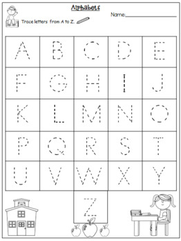 Alphabet Tracing Letters Aa - Zz (Uppercase and Lower Case) | TpT