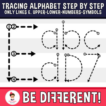 Preview of Alphabet Tracing Letters Step By Step Only Line Edition Uppercase Lowercase