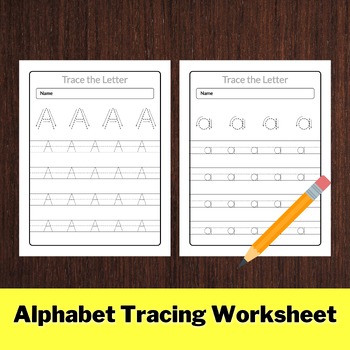 Alphabet Tracing Letters Worksheet , Alphabet Handwriting Practice by ...