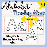 Alphabet Tracing Mats: Play Doh, Dry Erase, Finger Tracing