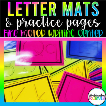 Preview of Alphabet Letter Mats Kindergarten Writing Center Morning Work Handwriting