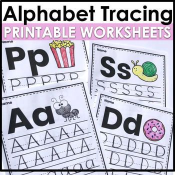 Preview of Alphabet Tracing Letter Worksheets