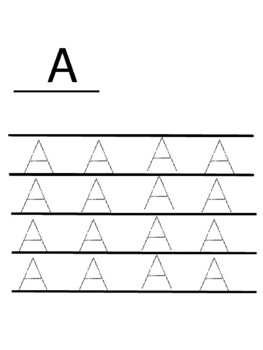 Preview of Alphabet Tracing Pages