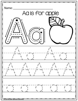 alphabet tracing practice print handwriting practice tpt