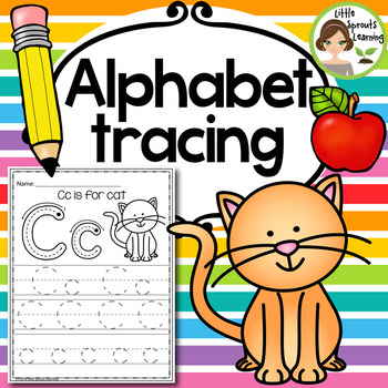 Preview of Alphabet Tracing Practice (Print Handwriting Practice) 