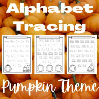 Preview of Alphabet Tracing Pumpkin Theme