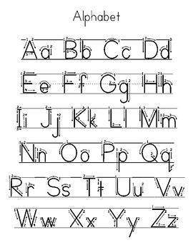 Alphabet Tracing Sheet / ABC Tracing / Handwriting Practice / ABC ...