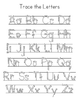 Alphabet Tracing Sheet / ABC Tracing / Handwriting Practice / ABC ...