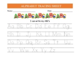 Alphabet Tracing Sheet: I can write my ABC's