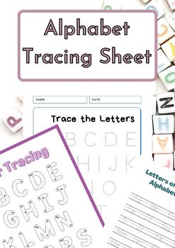 Preview of Alphabet Tracing Sheet Printable ABC Practice Alphabet Printing Letter Formation