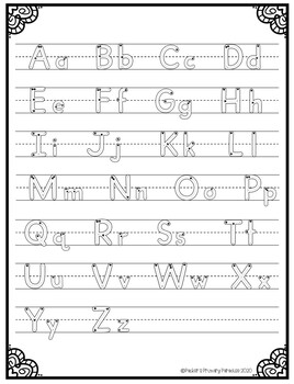 alphabet tracing sheets by packers primary paradise tpt