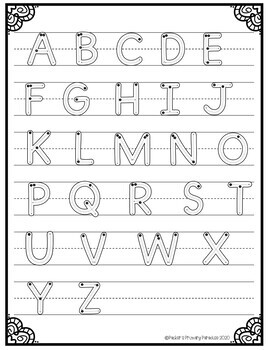 alphabet tracing sheets by packers primary paradise tpt