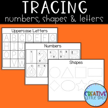 Preview of Alphabet │ Numbers │ Shapes Tracing Sheets