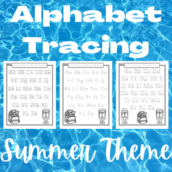 Preview of Alphabet Tracing Summer Theme