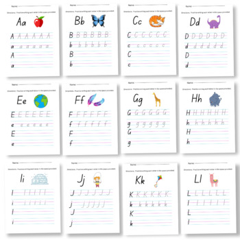 Alphabet And Number Practice | Handwriting Practice | Kindergarten ...