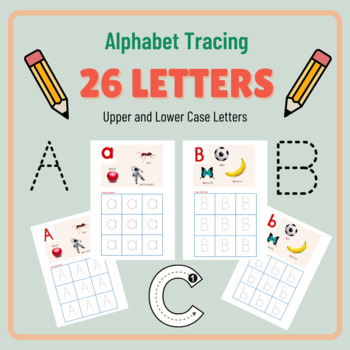 Preview of Alphabet Tracing - Uppercase Letters & Lowercase Letters