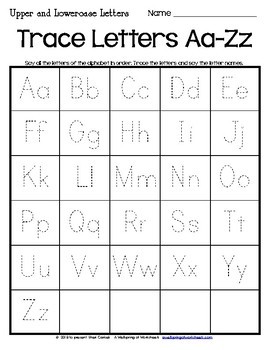 alphabet tracing worksheets uppercase lowercase