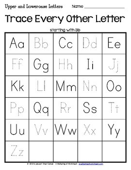 alphabet tracing worksheets uppercase lowercase letters tpt
