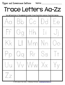 lowercase letters tracing