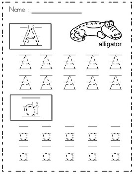 alphabet tracing uppercase and lowercase by missmissg tpt