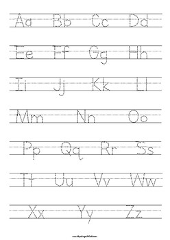 alphabet tracing worksheet alphabet practice page by fun