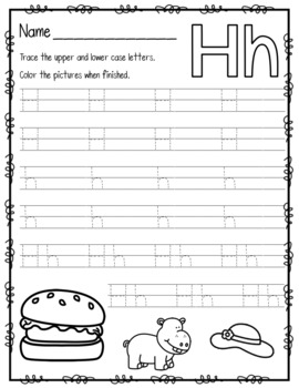alphabet tracing worksheets by kindercounts1 teachers pay teachers