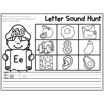 Alphabet Sounds Worksheets by The Bilingual Rainbow | TpT