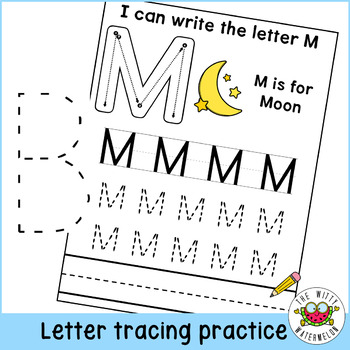 Tracing and Writing the Alphabet Worksheets by The Witty Watermelon