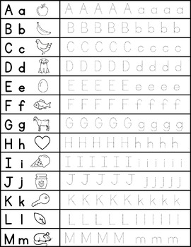 Alphabet Tracing Worksheets A-Z by Worksheets for Kids with fun | TPT