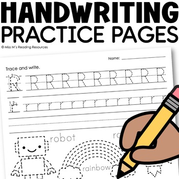 Preview of Handwriting Practice Alphabet Tracing Worksheets | Letter Tracing