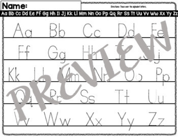 Alphabet Tracing Worksheets - Handwriting Practice - Uppercase and ...