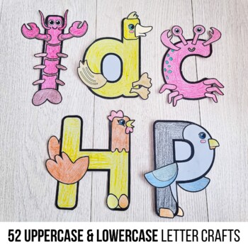 Preview of Alphabet Letters Crafts Fine Motor Activities Scissor Skills Cutting Practice