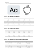 Alphabet Tracing Worksheets Upper and Lowercase- PALS imag