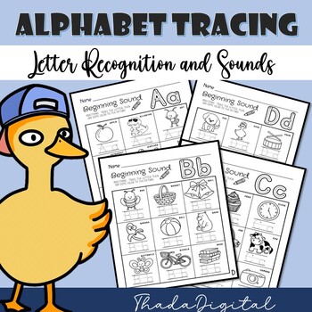 Alphabet Tracing Worksheets | Uppercase Lowercase Letter Recognition ...