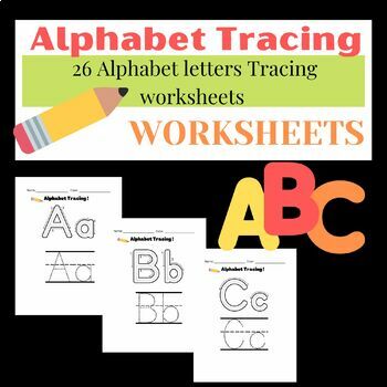 Alphabet Tracing Worksheets - Uppercase & Lowercase Pre-writing | TPT