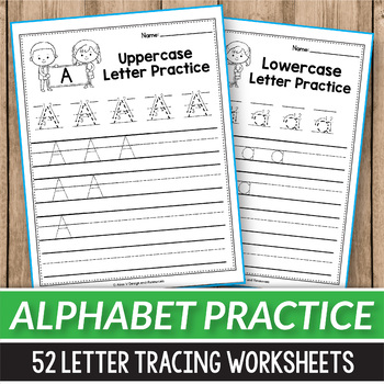 Preview of Alphabet Tracing Worksheets a-z Correct Letter Formation Handwriting Practice