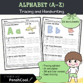 Alphabet Tracing Worksheets for Kindergarten - A to Z (26 Pages)