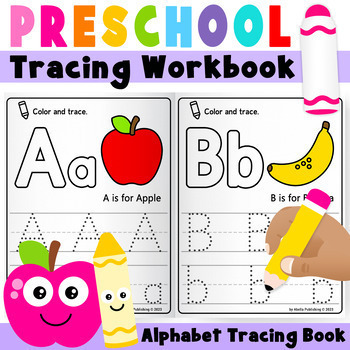 Letter Tracing Workbook for Kids, Alphabet Handwriting Practice workbook,  Pre K