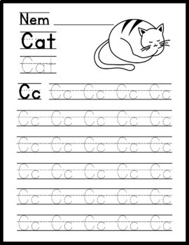 Alphabet Tracing Write Beginning Kindergarten A-Z Worksheets by Books ...