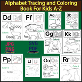 Alphabet Tracing and Coloring Book