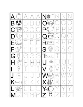 Alphabet Tracing and Coloring Page by emily brisson | TPT