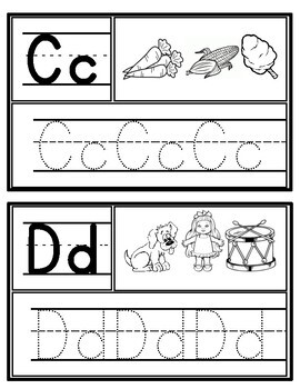 alphabet tracing and coloring pages by early childhood resource center