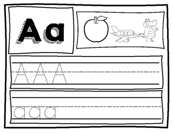 Alphabet Tracing and Coloring Pages by Early Childhood Resource Center