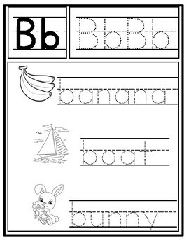 Alphabet Tracing and Coloring Pages (Full Page Version) | TpT