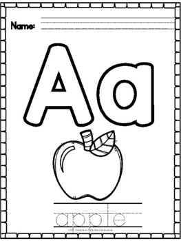 Alphabet Tracing and Coloring Sheets by Little Dreamers Preschool Resources