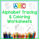 Alphabet Tracing and Coloring Worksheets
