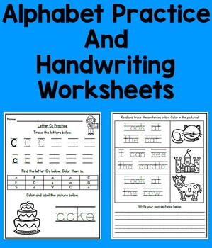Preview of Alphabet Tracing and Handwriting Practice Worksheets