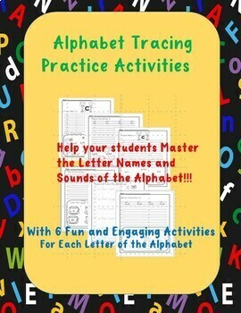 Preview of Alphabet Tracing  and Writing Practice Activities For Pre-K and K
