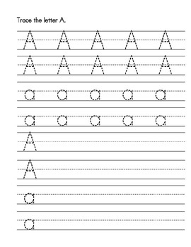 Alphabet Tracing and Writing Practice Sheets by Hello Little Thing